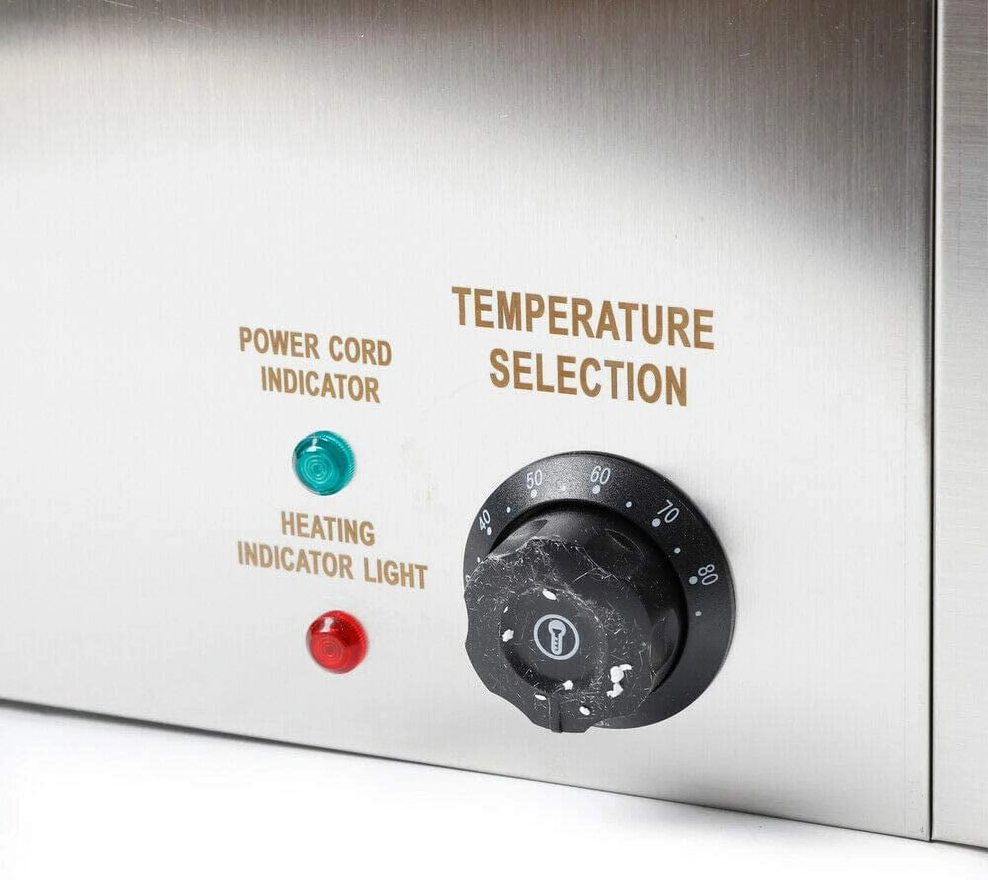 WUZSTAR 37L Commercial Food Warmer Electric Table Countertop Steamer Large Capacity Stainless Steel Soup Station