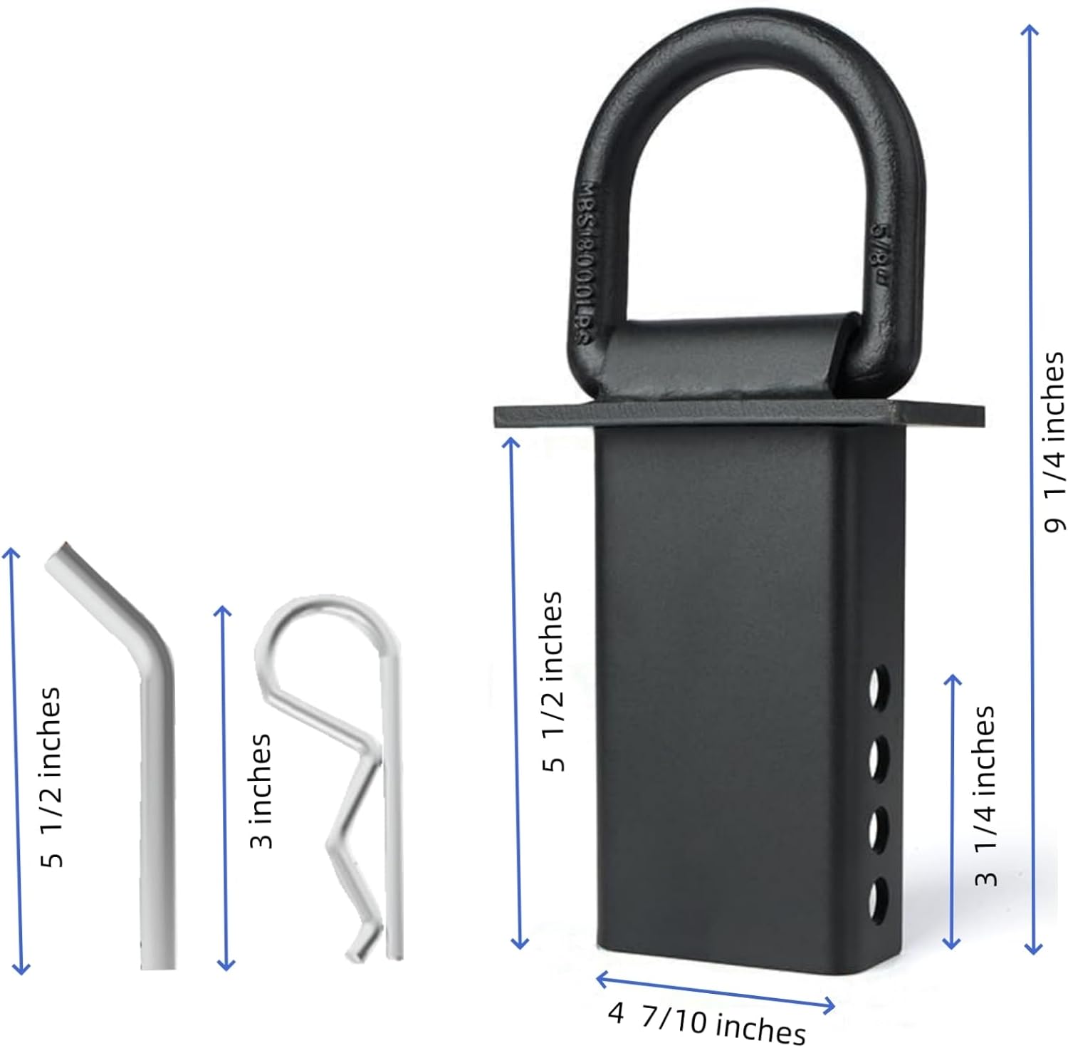 4pcs 12000lbs Heavy Duty Removable D Ring Stake Pocket tie Down for Utility Trailers and Flatbeds Equipped with Stake Pockets Stake Pocket D-Rings