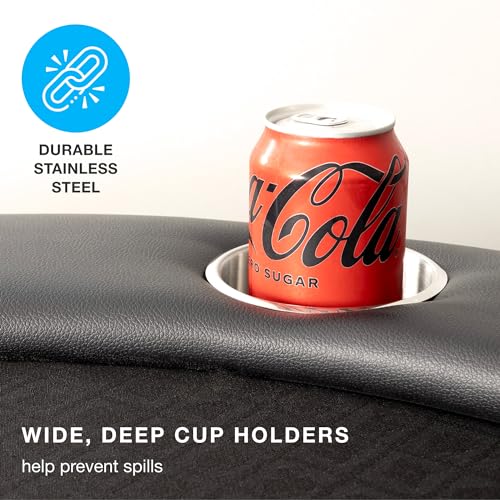 Brybelly 10-Person Foldable Poker Table with Suited Speed Cloth and Jumbo Stainless Steel Cupholders (Black, 84 Inch)