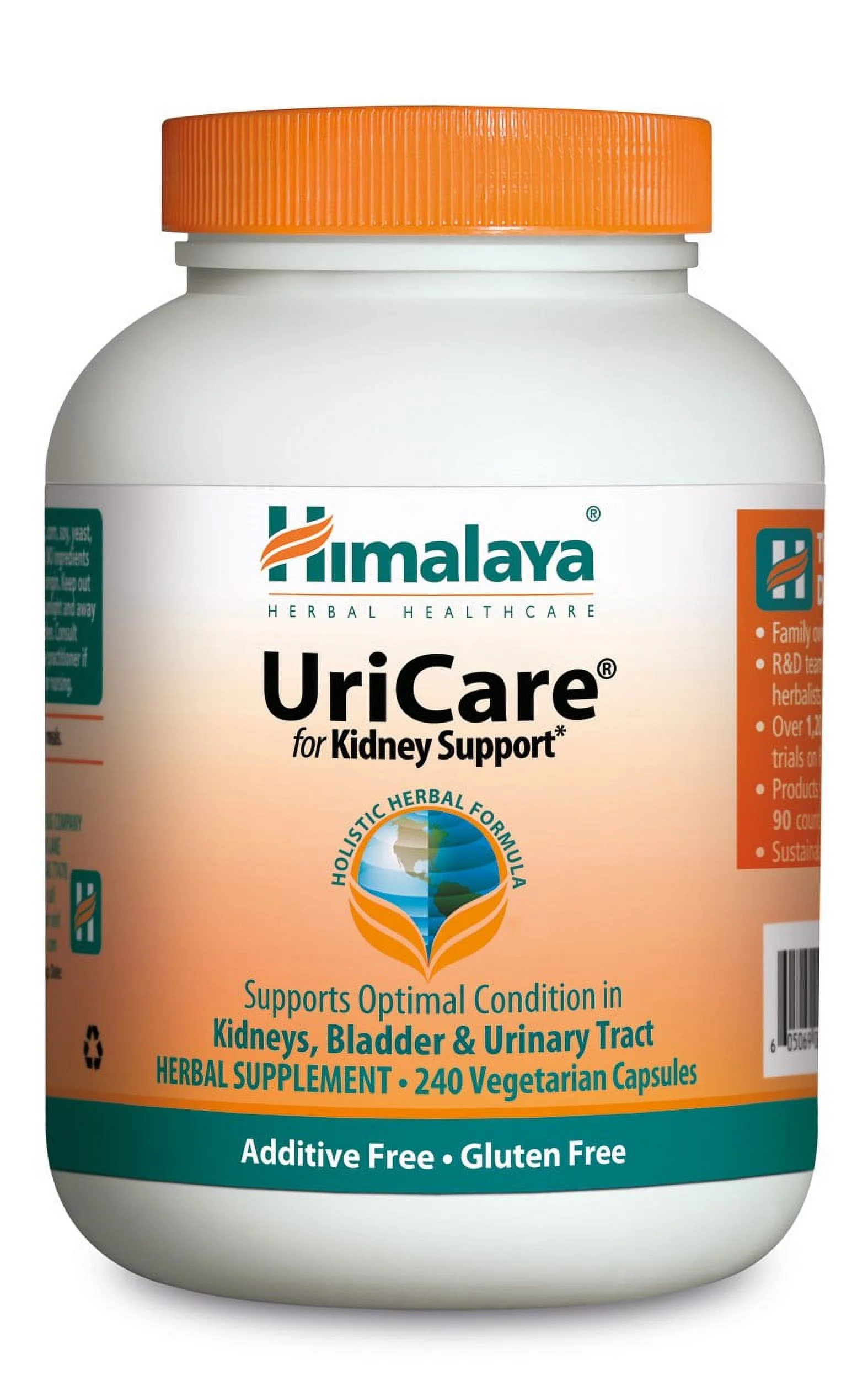 Himalaya UriCare Herbal Supplement, Kidney & Bladder Support, Gluten Free, Vegetarian, 240 Capsules