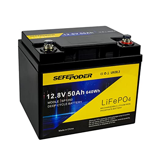 2 Pack 12V 15Ah LiFePO4 Deep Cycle Battery, 2000+ Cycles Rechargeable Battery for Scooter, Lighting, Power Wheels, Fish Finder and More with Built-in 16A BMS