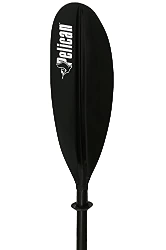 Pelican- Standard Kayak Paddle - Aluminum Shaft and a Durable Polypropylene Blade - 0/65° Blade Angle - with Drip Ring