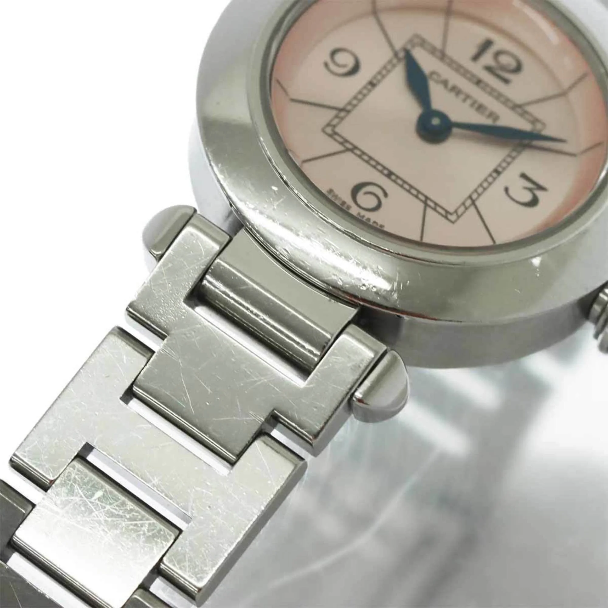 Pre-Owned Cartier Miss Pasha W3140008 Ladies Watch Pink Dial Quartz (Good)