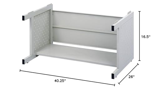 Safco Products 4969LG Facil Steel Flat File, 5 Drawer Metal Cabinet, Small (Optional Base Sold Separately), Light Gray