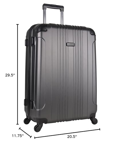Kenneth Cole REACTION Out of Bounds Lightweight Hardshell 4-Wheel Spinner Luggage, Cobalt Blue, 20-Inch Carry On