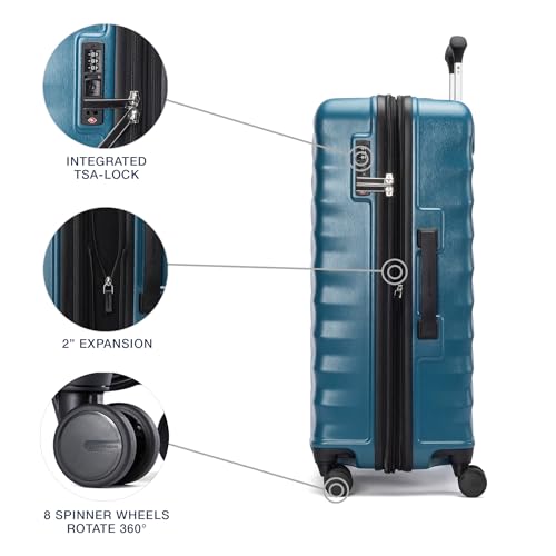 Travelpro Maxlite Air V2 Hardside Expandable Carry on Luggage, 8 Spinner Wheels, Lightweight Hard Shell Suitcase, TSA lock, Black, Carry On 21-Inch