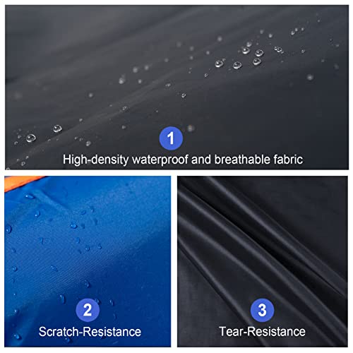 Car Cover Waterproof All Weather for Automobiles, Universal Fit Sedan Coupe Chevrolet Corvette/Camaro, Ford Mustang/Fusion, Honda Accord/Civic, KIA Optima, Hyundai Sonata, Nissan Maxima etc.