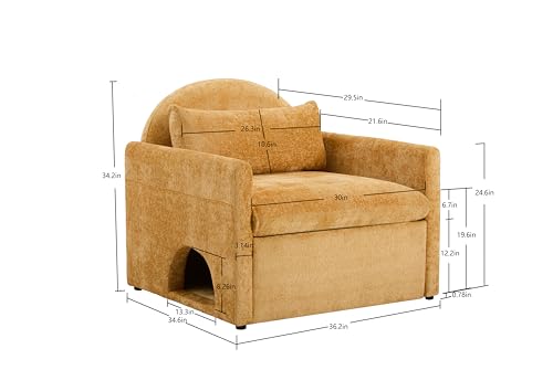 360 Swivel Accent Barrel Chair with Storage Ottoman & Headrest ,Modern Corduroy Upholstered Cloud Cushion Leisure Armchair Comfy Recliner Sofa Chair W/Phone Holder and Pillows for Living Room Bedroom