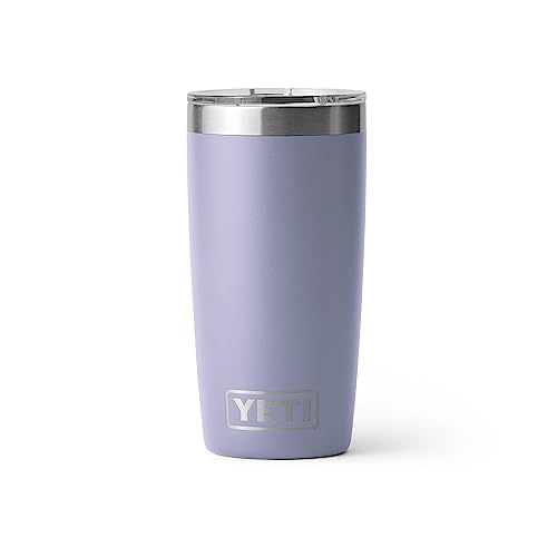 YETI Rambler 10 oz Tumbler, Stainless Steel, Vacuum Insulated with MagSlider Lid, Firefly Yellow