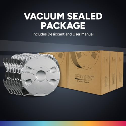 OVERTURE PETG 3D Printer Filament 1.75mm, Neatly Wound Durable PETG 2kg Spool (4.4lbs), Strong Toughness Filament, Dimensional Accuracy +/- 0.02mm, Fit Most FDM Printers (Black (2-Pack))