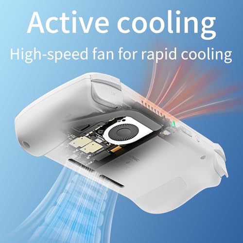 RG 406H Retro Handheld Game Console with 4-inch IPS Screen RGB Lighting Handheld Retro Gaming Console with Android 13 System and 128G TF Card 5000mAh Battery white