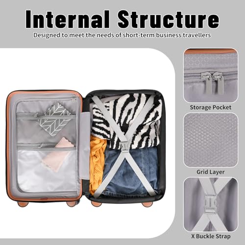 Lightweight Luggage with Spinner Wheels & YKK Zipper, 3-Piece Travel Suitcase ABS+PC Hardshell Luggage Set with TSA Lock, Light Avocado Green (20+24+28 inch)