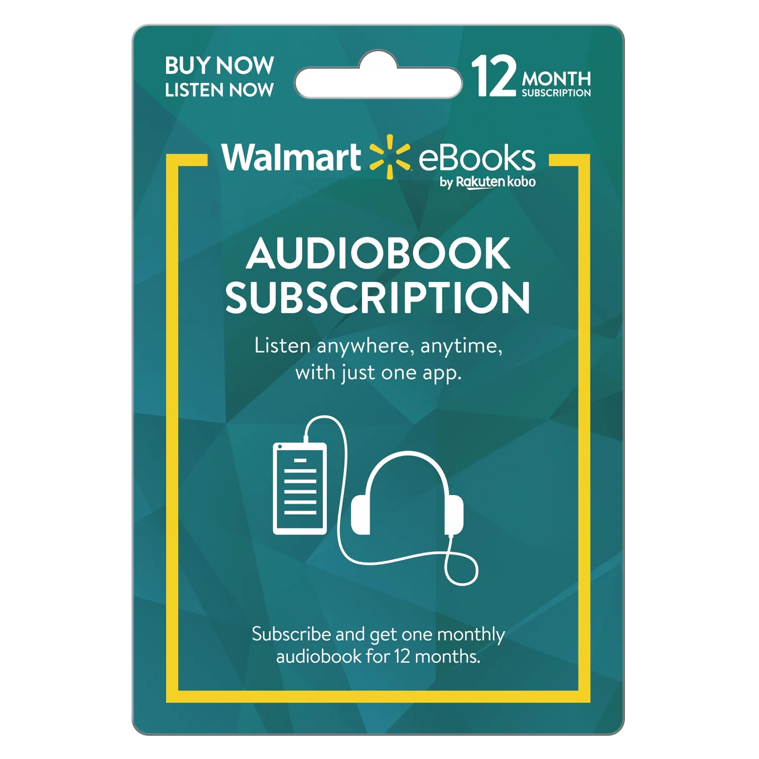 Walmart eBooks Audiobook Subscription ? 12 Months (email delivery)