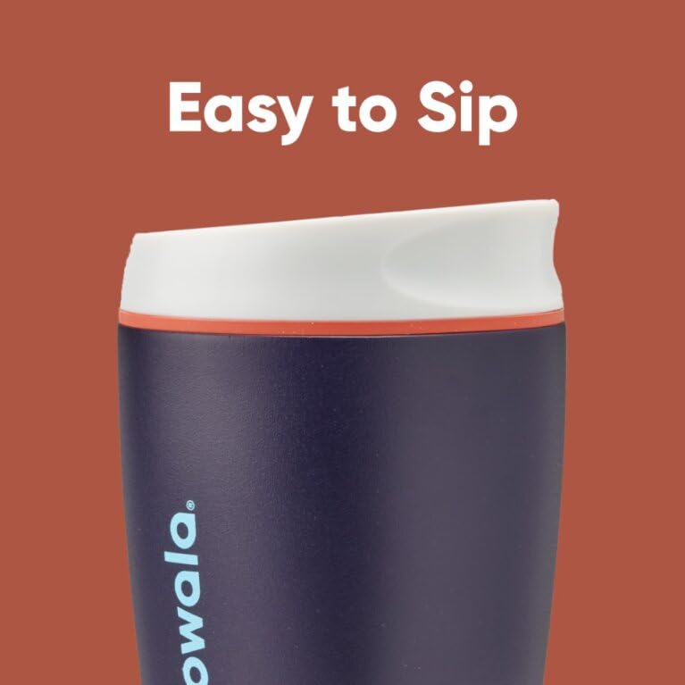 Owala SmoothSip Insulated Stainless Steel Coffee Tumbler, Reusable Iced Coffee Cup, Hot Coffee Travel Mug, BPA Free, 20 oz, Navy (Telescope Tales)