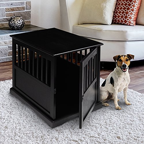 Casual Home Wooden Medium Pet Crate, End Table, Espresso