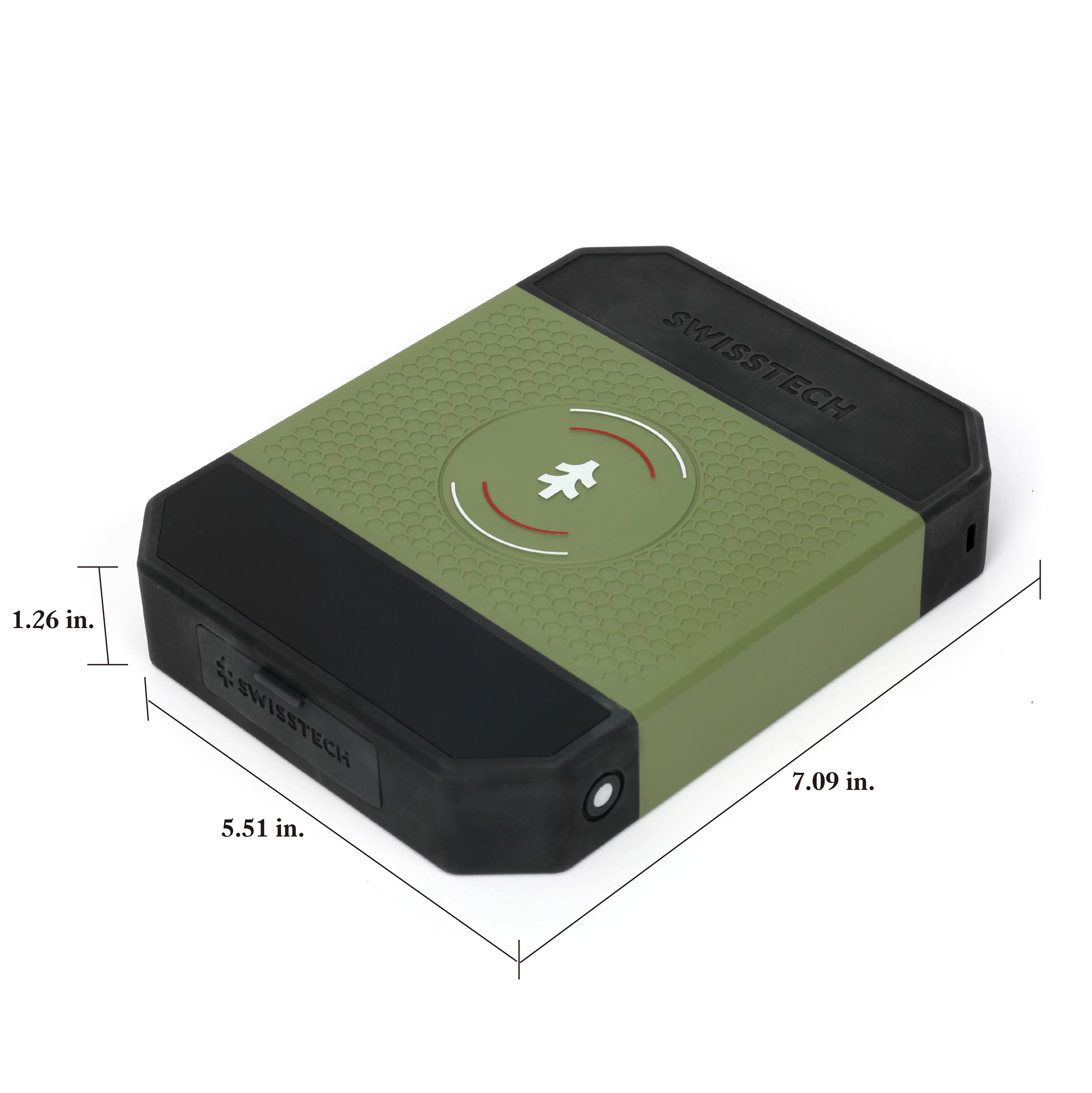 Swiss Tech 40000 mAh Wireless Power Bank with Charging Pad and 65W Fast Charge, IP54 Weatherproof
