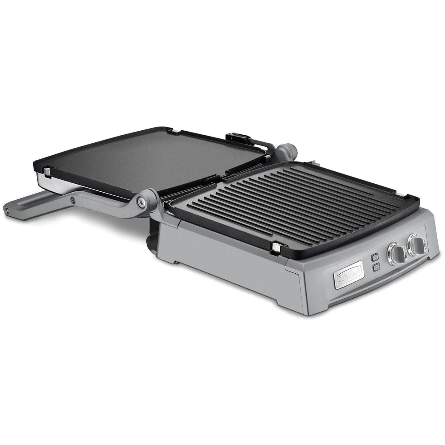 Cuisinart Griddler Deluxe with 6 Cooking Options, Reversible Grill/Griddle Plates, and Dual-Zone Control