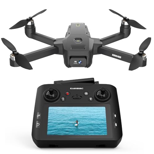 GPS Drone with Camera Adults, 4.5 Inch LCD Screen RC, 32G SD Card with Professional GPS, FPV Drones with Auto Return Follow Me for Beginner, Brushless Drones Follow Me Long Range, Handbag Under 249g