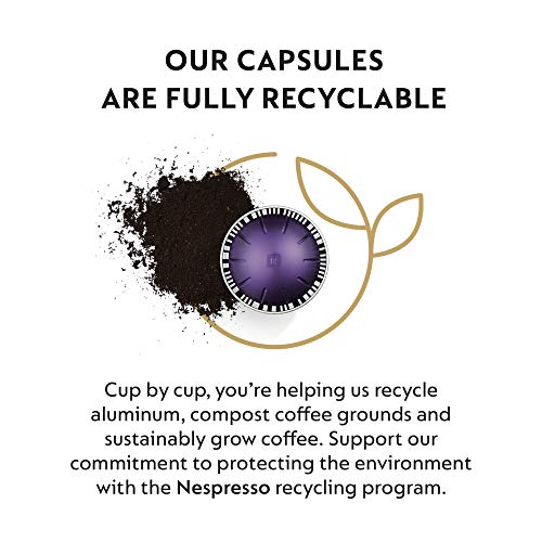 Nespresso Capsules Vertuo Line, Altissio, Medium Roast Espresso Coffee, 50 Count Coffee Pods, Brews 1.35oz
