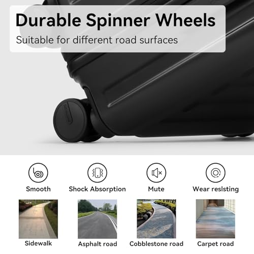 ROAMING Grace Expandable Carry On Luggage Airline Approved, 20 Inch Hardside Carry On Suitcase with Wheels, Travel Harshell Spinner Small Luggage with Tsa Lock, Jade cyan, 20-Inch Carry-On