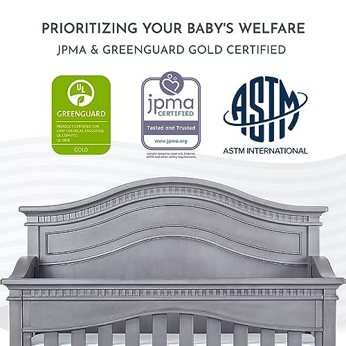 Evolur Cheyenne 5 in 1 Full Panel Convertible Crib in Antique Brown