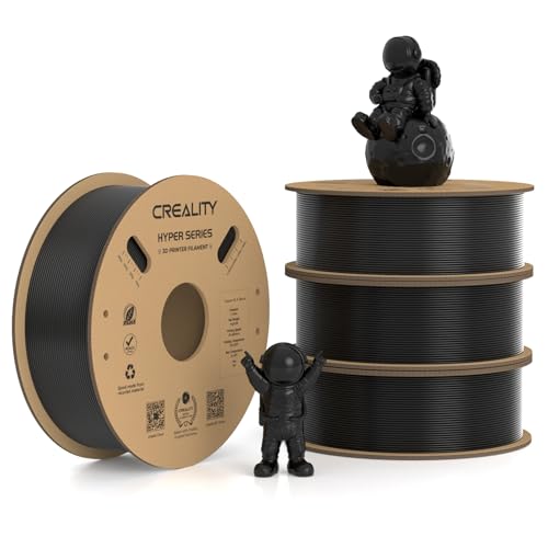 Creality Hyper PLA Filament 1.75mm, 30-600mm/s High Speed 3D Printer Filament, Dimensional Accuracy +/-0.02mm, Fit Most FDM 3D Printers, 4 Pack 1kg Spool(2.2lbs), Black & White