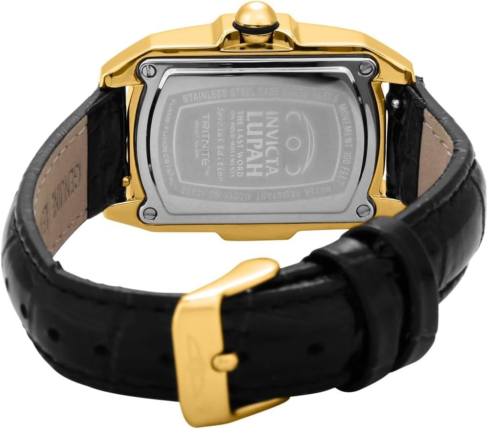 Invicta Women's 13834 Lupah White Mother-Of-Pearl Dial Black Patent Leather Watch