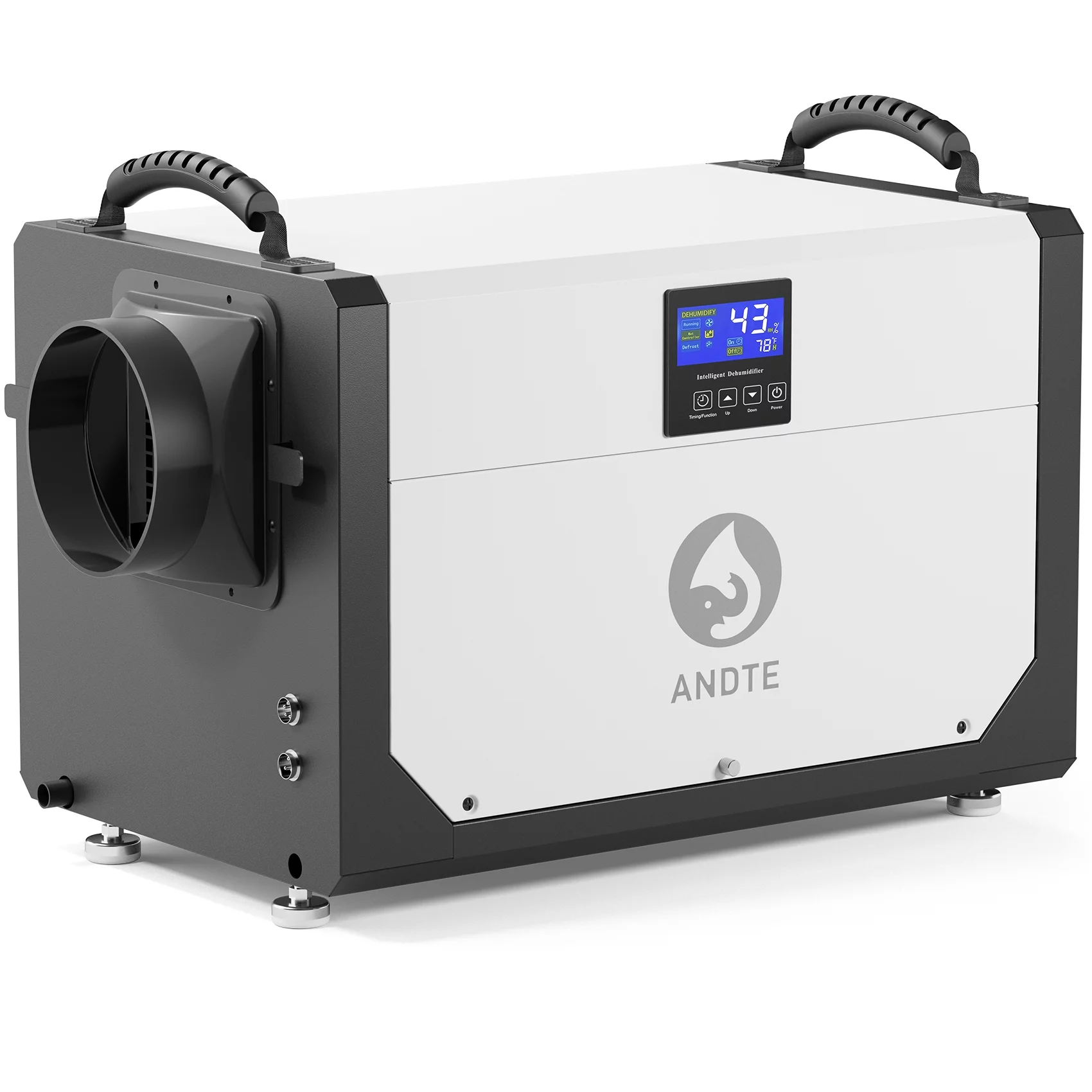 ANDTE 145 Pints Commercial Dehumidifier for Basement, Crawl Space Dehumidifier with Drain Hose, Energy Star Listed