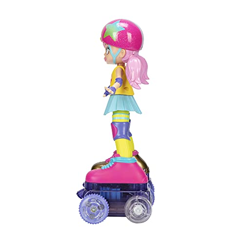 JAKKS Pacific Rock N Rollerskate Doll Rainbow Riley Light Up Remote Control Rollerskating Doll - Plays Music and Skates!, 10