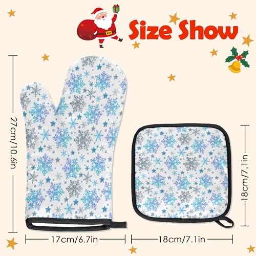 Oven Mitts Pot Holders Set 3 for Kitchen, Christmas Candy Biscuit Insulation Oven Gloves Heat Resistant Pot Pads Cook Essentials Accessories for BBQ Baking Cooking Kitchen Decor Gifts for Women