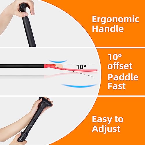 LEDONNE SUP Paddle 4-Piece Adjustable Kayak Paddle Floating Lightweight Paddle Board Oar with Aluminum Alloy Shaft and 2 Nylon Blades Best Price Based on Our 3 Million Sets Per Year 500 bought monthly