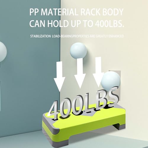 Exercise Step, 26.5-Inch Pedals with 4-Inch and 6-Inch and 8-Inch Height Adjustable Lifters, Women's Home Gym Aerobics Equipment, Adjustable Aerobics Pedals, Stepped Platforms for Workouts