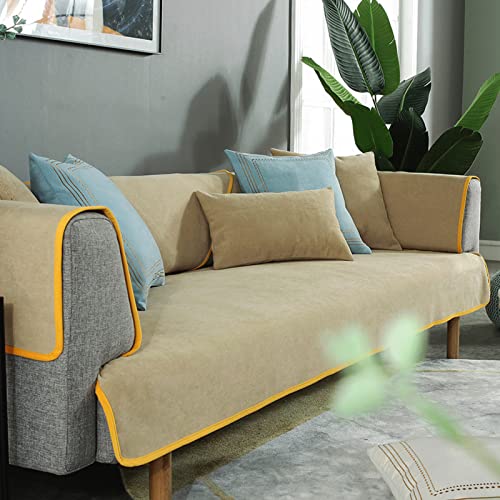 Anti-slip Couch Cover Plush Quilted Furniture Protectors From Cats Dog Backing And Armrest Sold Separately Couch Slipcover Pet Pastoralism Style Sofa Throw Slipcover For Sofa-N Backing or armrest35x35