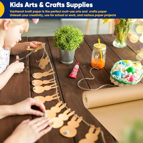 Vanhench Black Wrapping Paper, 17.5