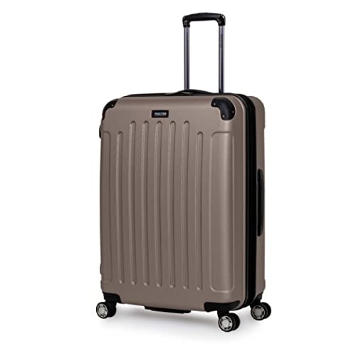 Kenneth Cole REACTION Renegade Luggage Expandable 8-Wheel Spinner Lightweight Hardside Suitcase, Navy Blue, 20-Inch Carry On