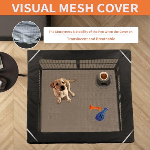 PJYuCien Dog Playpen Plus Storage Bag for Camping, 24