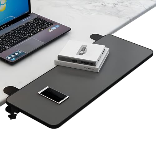 Ergonomics Desk Extender Tray - Foldable Keyboard Extender for Desk, Table Mount Arm Wrist Rest Shelf Computer Elbow Arm Support(20.5inches×10inches）
