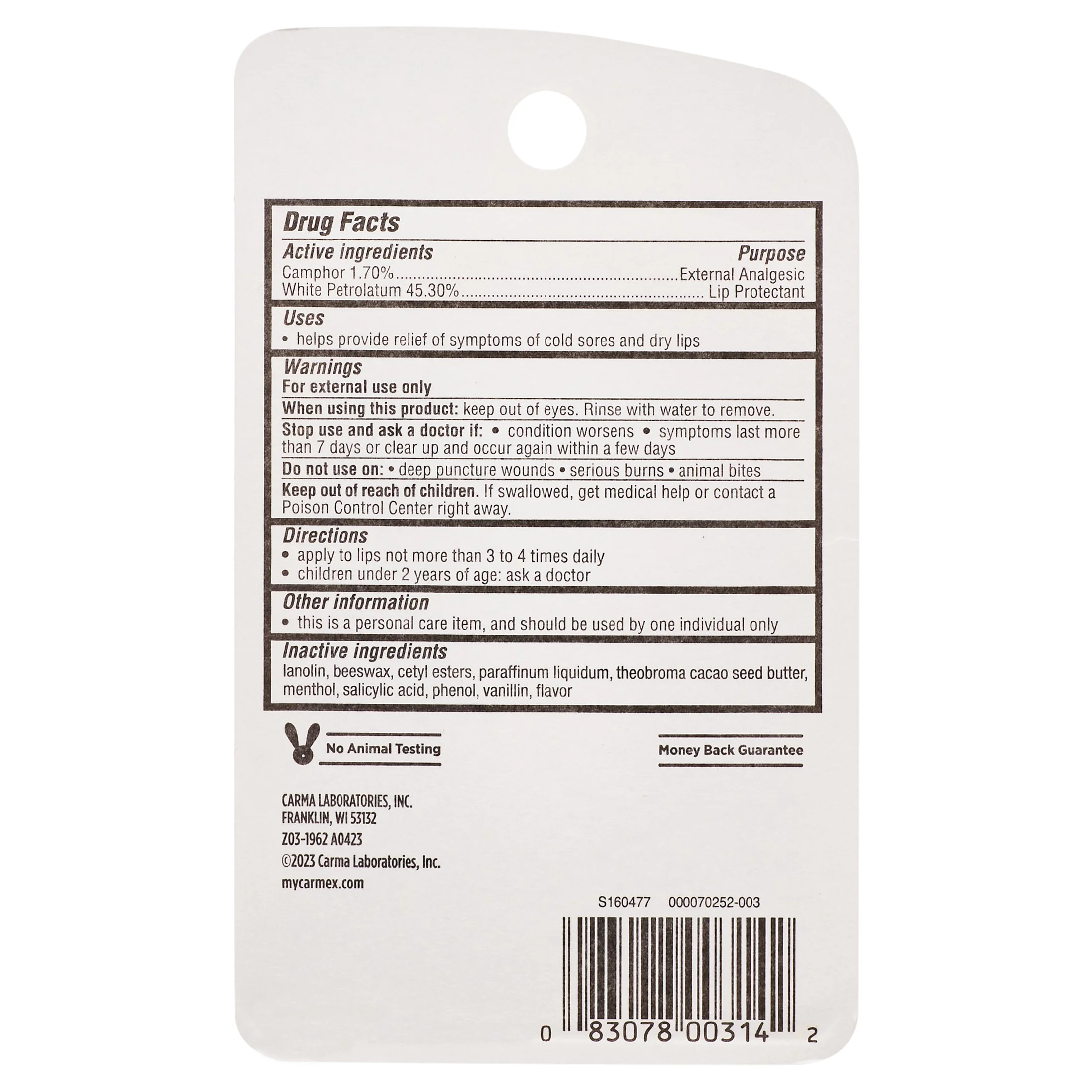 Carmex Medicated Classic Lip Balm Tubes, .35 oz Each, 12 Packs of 3 (36 Tubes Total)