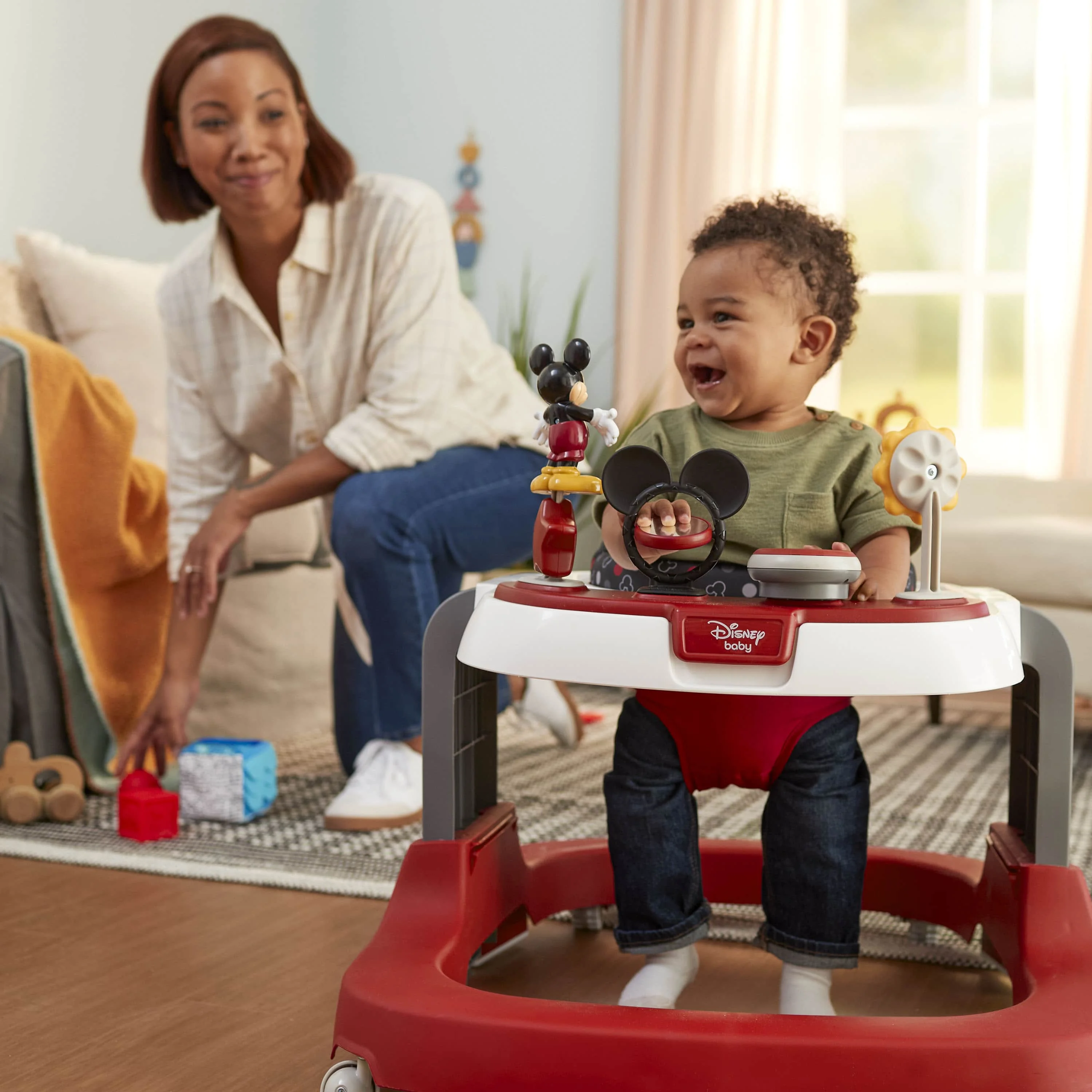 Disney Baby Ready, Set, Walk DX Developmental Walker, Modern Mickey