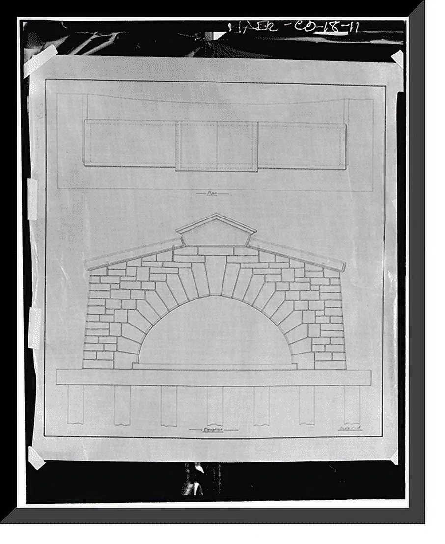 Historic Framed Print, Thirty-first Street Overflow Structure, Thirty-first Street, Denver, Denver County, CO - 11, 17-7/8