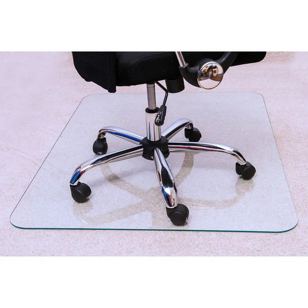 Floortex Glaciermat Glass Chairmat Home, Office, Hard Floor, Pile Carpet - 60