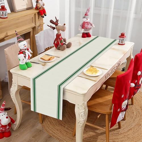 Christmas Table Runner Simple Stripe Merry Christmas Long Runners for Winter Xmas Home Kitchen Dining Table Decoration 13 x 72 Inch