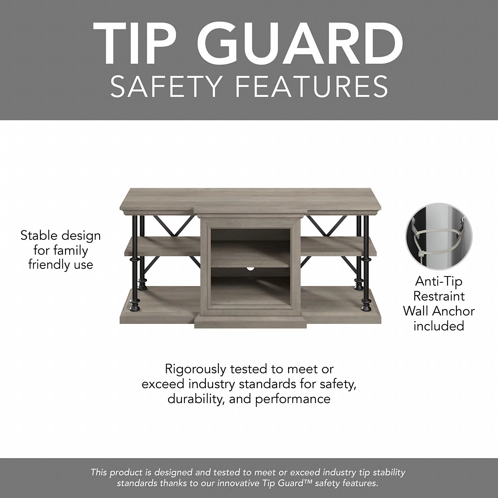 Bush Furniture Coliseum TV Stand with Coffee Table and End Tables by
