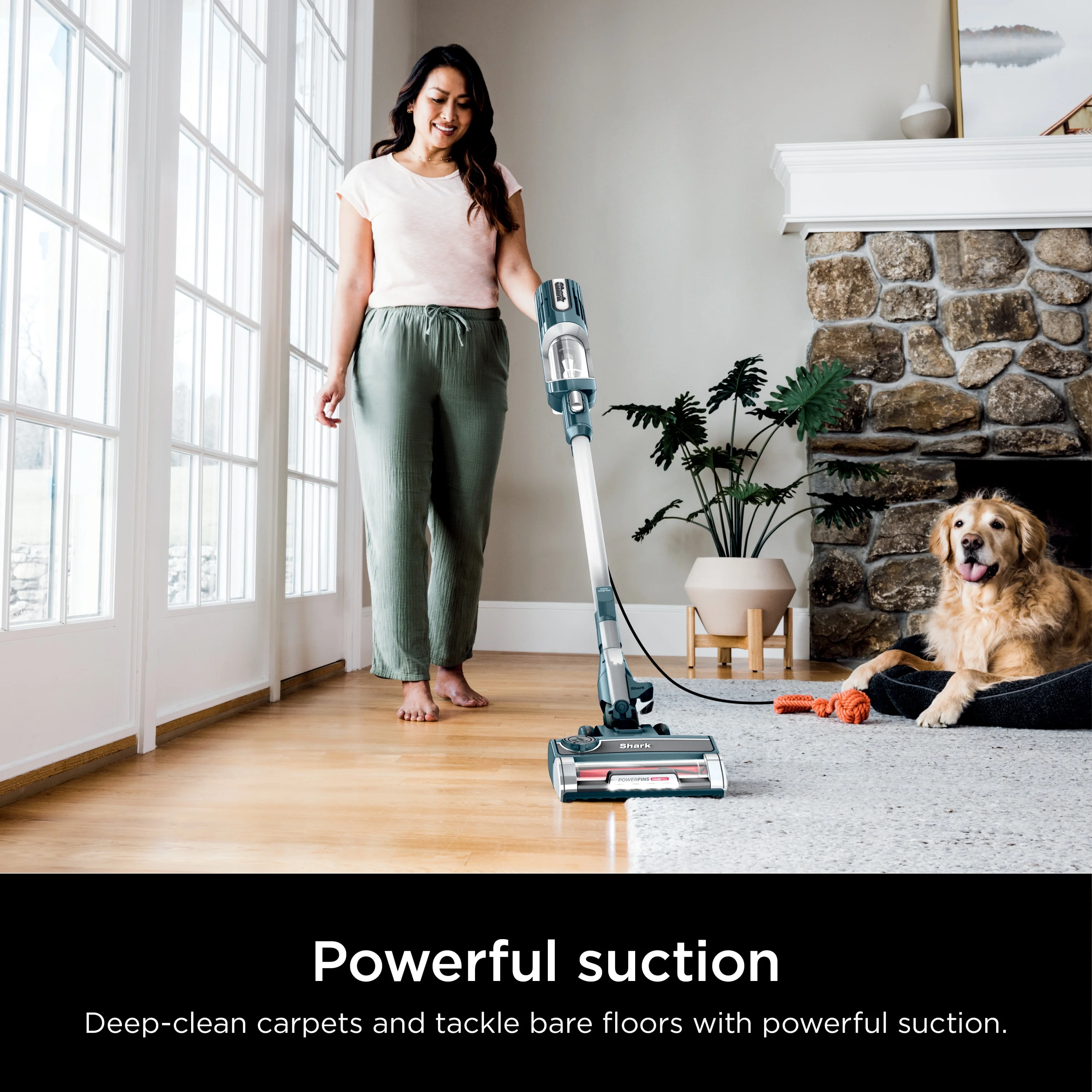 Restored Shark UltraLight Pet Pro Corded Stick Vacuum with PowerFins HairPro Odor Neutralizer Technology, Multisurface, HZ700 (Refurbished)