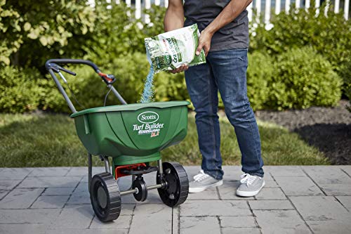 Scotts Turf Builder Grass Seed Tall Fescue Mix with Fertilizer and Soil Improver, Resists Harsh Conditions, 5.6 lbs.