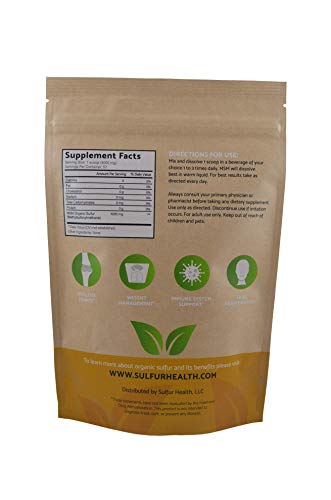 MSM Organic Sulfur - 99.9% Pure MSM Supplement - Lab-Tested & Certified (1/2 Pound)