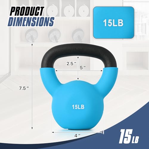 MADOG Neoprene Coated Kettlebells, Strength Training Hand Weights