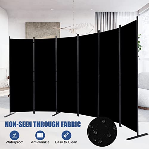 Room Divider and Folding Privacy Screens， 8 Panel Wide Room Divider Wall Screen for Room Separtition, Partition Room Dividers Fabric Panel Wall Dividers Freestanding for Office, Bedroom, Studio Dorm