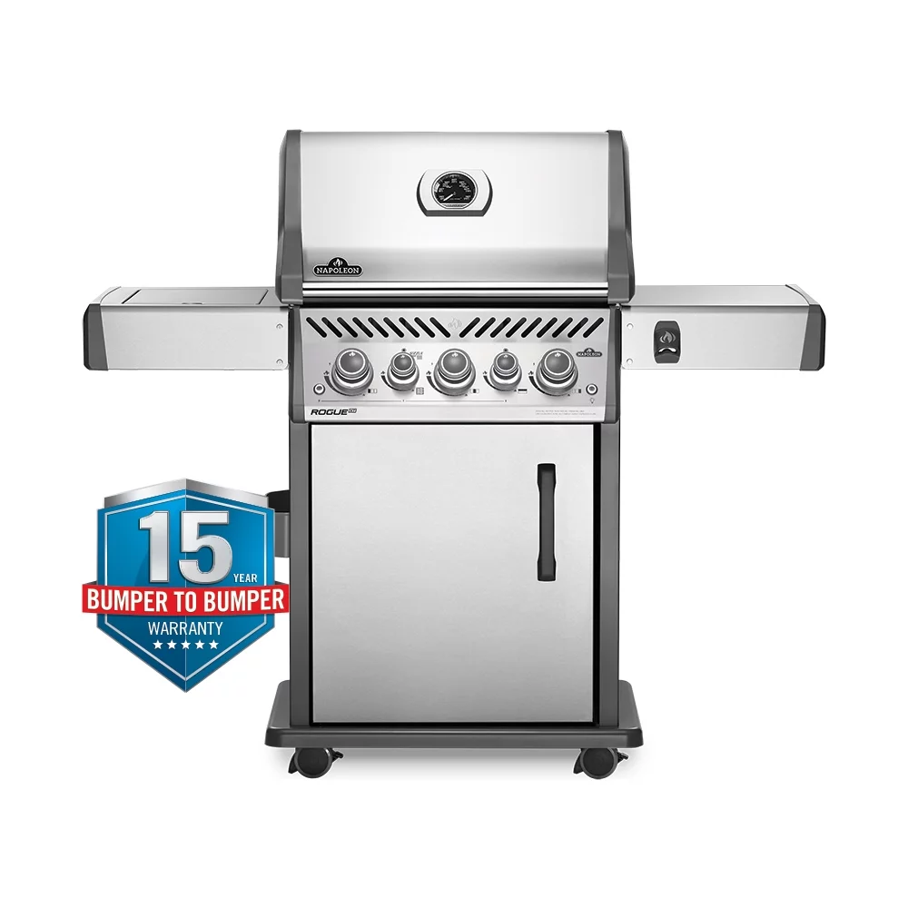Rogue® SE 425 Natural Gas Grill with Infrared Rear and Side Burners, Stainless Steel