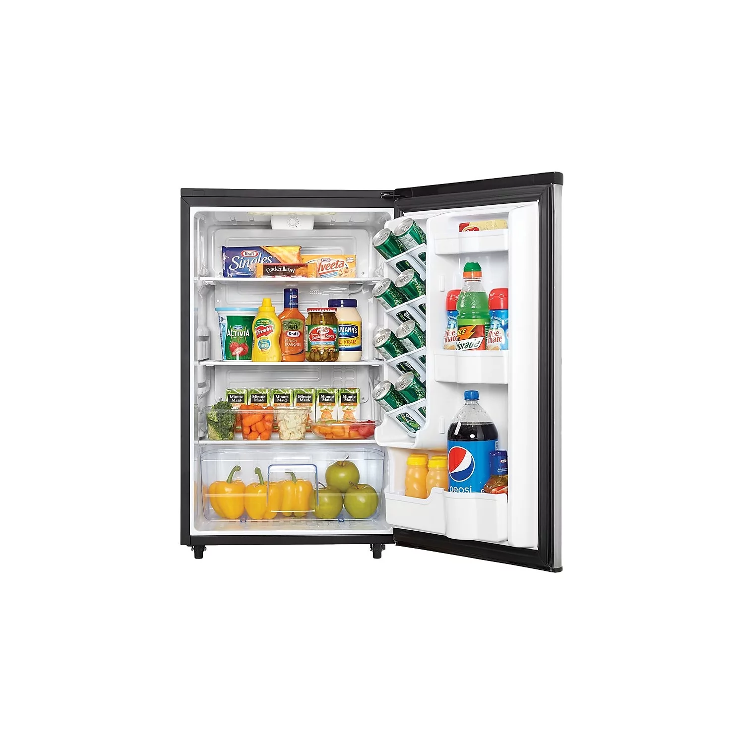 Danby 4.4 cu.ft. Small Indoor/Outdoor Compact Mini Refrigerator, Stainless Steel